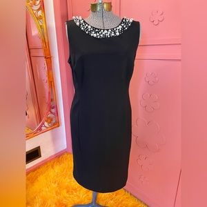 Calvin Klein Pearl Beaded Cocktail Dress